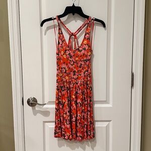 Kimchi Blue Floral Skater Dress with Keyhole back